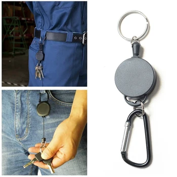 

Key Ring Buckle Belt Clip Loop Metal Key Chain Men Fashion Car-styling Antimicrobial EDC Door Opener Portable Car Keychain
