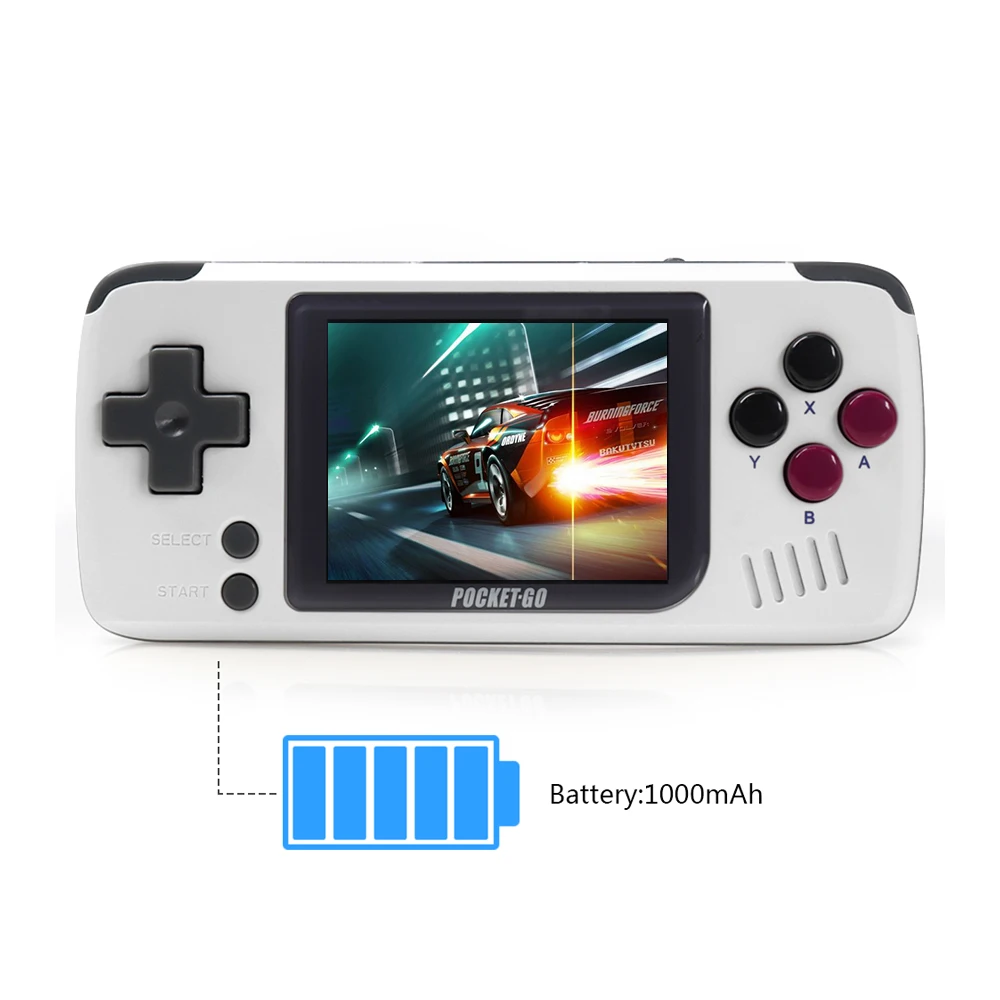 Consola de juegos, PocketGo, consola de videojuegos Retro de mano, pantalla de 2,4 pulgadas portátil para niños jugadores de juegos con tarjeta de memoria - 6