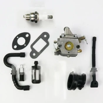 

9pcs/Set Carburetor Gasket Fuel Line Park Plug Oil Filter Kit For STIHL MS170 MS180 017 018 For ZAMA 1130 120 0603 Chainsaw High