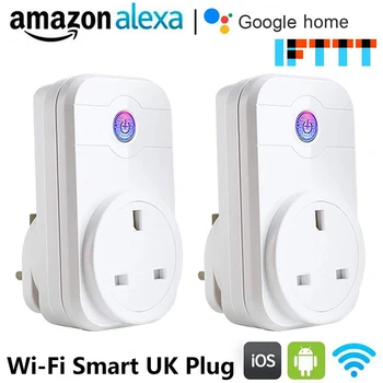 

WiFi Smart Plug App Remote Control Socket Working with Alexa Google Home Support Timing Energy Saving Smart Delay No Hub D30