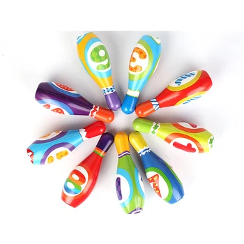 

Toy House Preschool PU Cotton Kids Bowling Set Soft Gift Funny Mini Foam Indoor Play Games Sports Children