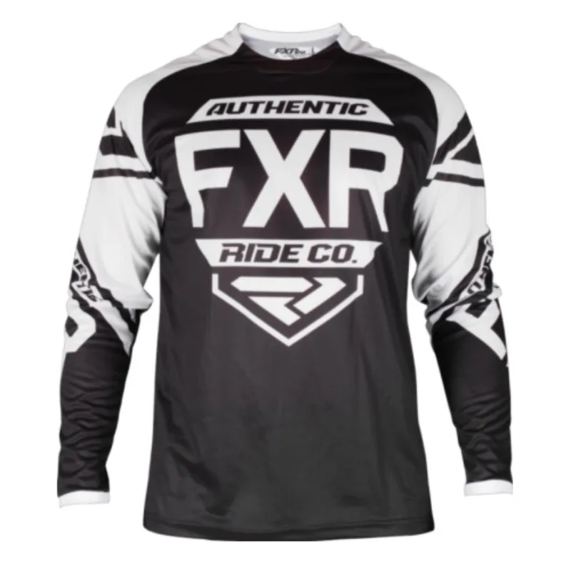 Новинка, быстросохнущая футболка FXR moto, MX bike, moto cross, Джерси BMX DH MTB, футболка, мото одежда - Цвет: P