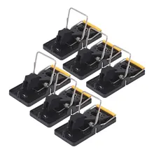 6 pçs de alta qualidade reutilizável rato captura ratinhos ratinhos mousetrap isca snap primavera roedor coletor controle pragas mais limpo suprimentos