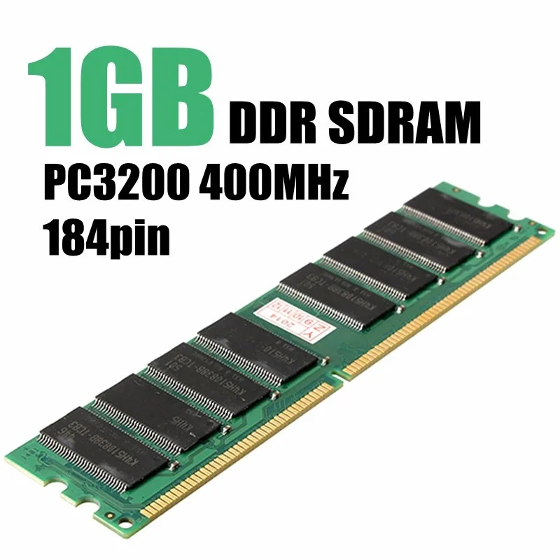Новинка DDR 1GB В Памяти Совместимый Ram 400MHz С Низким Уровнем Шума Настольный ПК Память DIMM Для RAM CPU GPU APU Non-ECC PC3200 184pins