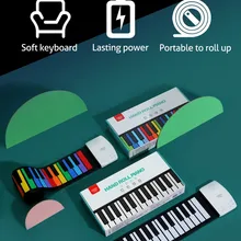Beiens портативная 49 клавишная цифровая клавиатура, рулонное пианино, силиконовое электрическое ручное пианино, подарок для детей, детские игрушки, музыкальные инструменты