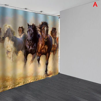 

1pcs Horses Waterproof Bathroom Shower Curtain Bath mats Multiple size