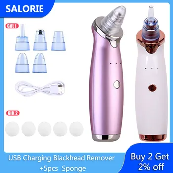 

USB Rechargeable Blackhead Remover Pore Vacuum Pimple Suction Face Acne Cleaner Black Head Removal Microdermabrasion Skin Care