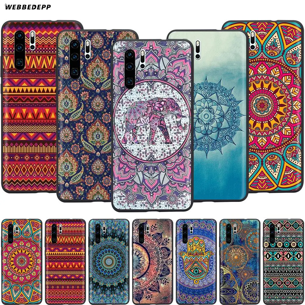 Webbedepp чехол с модным принтом мандалы для Huawei Honor 6A 7A 7C 7X 8 8X 8C 9 9X 10 20 Lite Pro Note View |