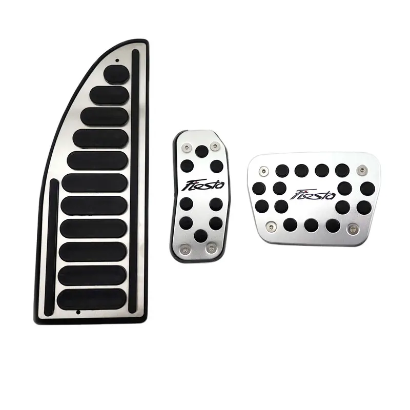 AT MT Car styling Pedals Pad For Ford Fiesta MK7 2009-2015 Aluminum Alloy Pedal Cover For New Fiesta 2009-car pedals pedal cover stainless steel pedal cover