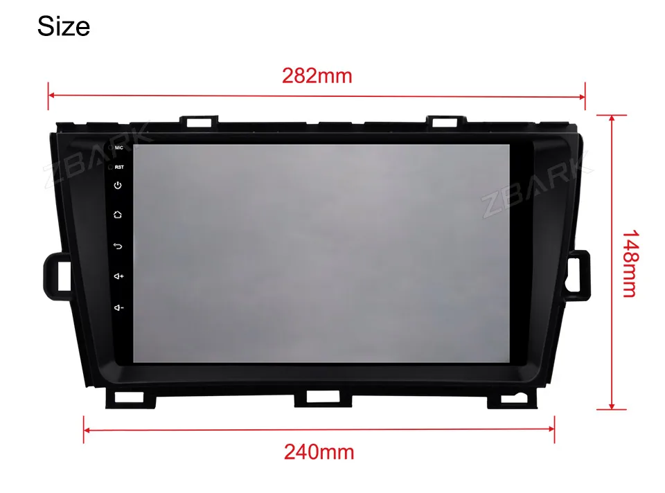 Top 9 inch 2 Din Android 9.0  GPS Navi  bluetooth left  hand drive Car Radio stereo  Player for TOYOTA Prius 2009  - 2013 YHPRSZMA1 17
