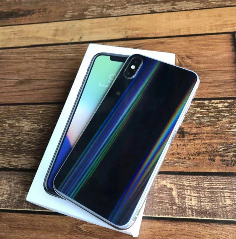 Многоцветная задняя пленка Аврора градиент для IPhone 6 6s plus 7 8 plus X XS Max XR защита экрана бликовая прозрачная пленка для телефона