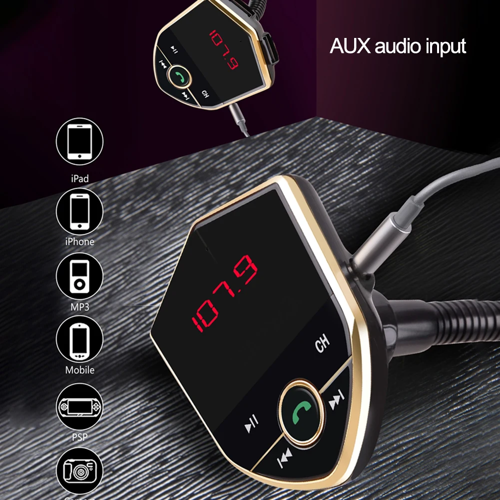602E автомобильный комплект громкой связи беспроводной Bluetooth fm-передатчик AUX аудио музыкальный mp3-плеер двойной USB зарядное устройство Поддержка TF карты/U диск