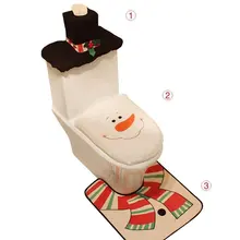 Рождественское сиденье для унитаза, Санта-Клаус, коврик для ванной комнаты, Рождественский Декор для ванной, Санта, накидка для унитаза, ковер, украшение для дома
