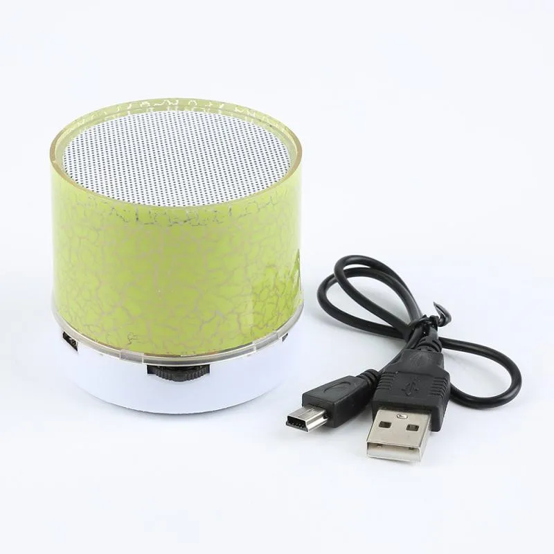 yellow Красочный беспроводной портативный Bluetooth динамик miniLED музыка аудио TF USB FM стерео звук динамик для телефона Xiaomi Колонка для компьютера - Цвет: yellow