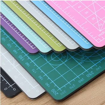 

Color A5 cutting pad scale cutting board PVC paper pad model office Stamp Measuring anti-cutting pad rubber Sculpture plate