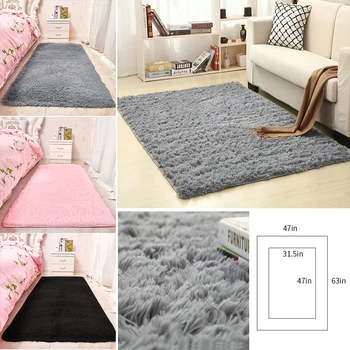 

Modern Carpet Mat For Living Room Gray Pink Black Color Antiskid Soft Carpet Bedroom Rug Bedside Rugs