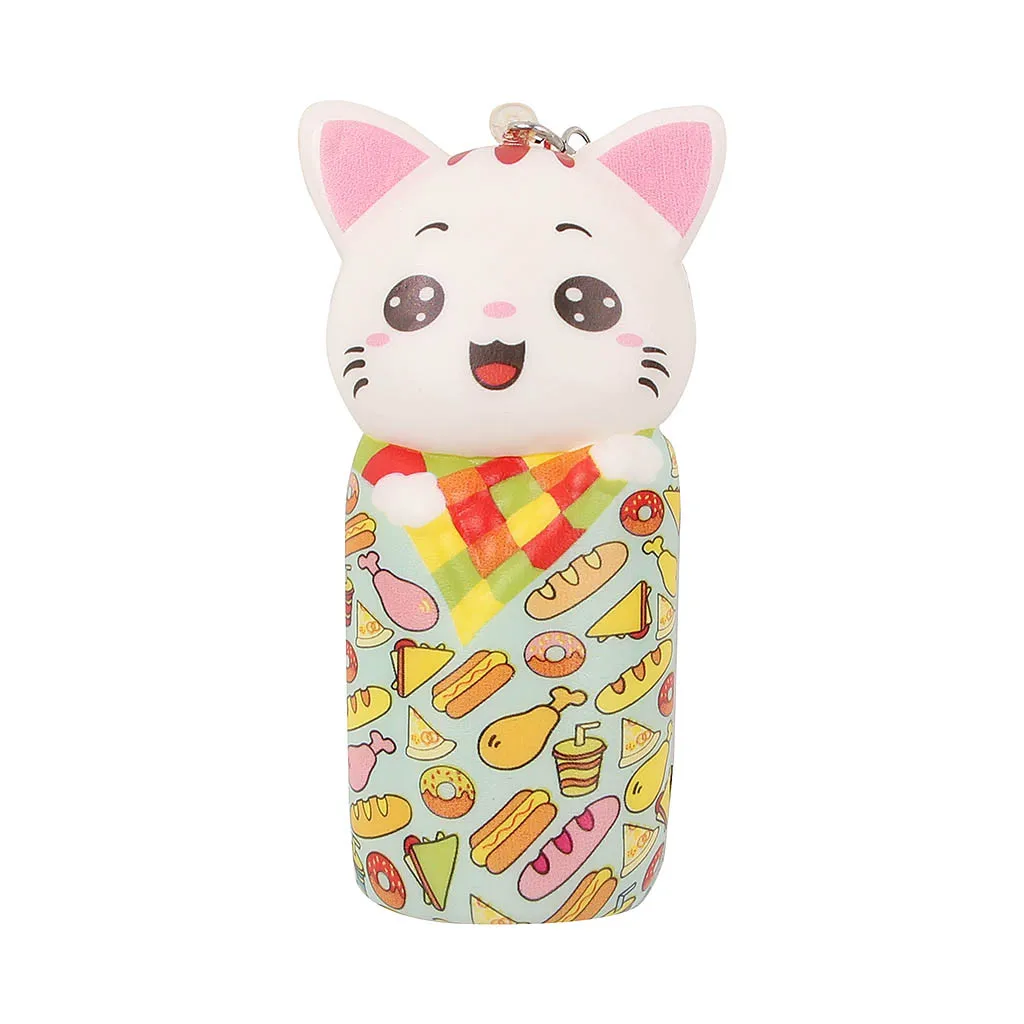 Мини очаровательные Kawaii jumbo постепенно возвращающий форму игрушечная кошка медленно поднимающийся дети снятие стресса декомпрессионная игрушка телефонные ремни - Цвет: B