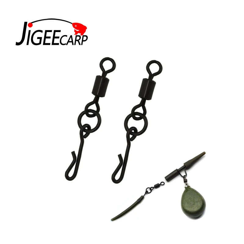 JIGEECARP 20 шт. Qucik сменный Flexi Кольцо Вертлюги UK Размер 8 Kwik Chod Fit Карп вес предохранительный зажим Карп рыболовные снасти аксессуары