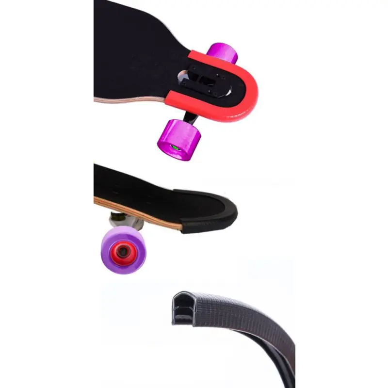 

Skateboard Deck Guards Strips Longboard Edge Protector Rubber Bump Board Double Rocker Board Bumper Cover Accessories 2pcs/set