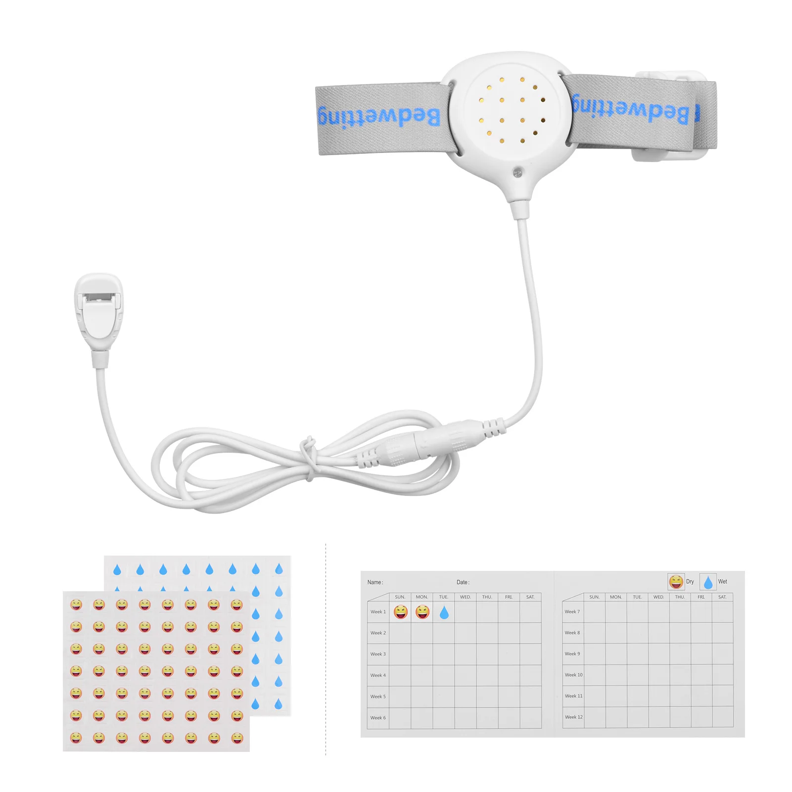 Bedwetting Alarm Pee Alarm Enuresis Sensors for Baby Kids Potty Training Elder Care with Sound Vibration LED Indicator Reminding bedwetting sensor alarm