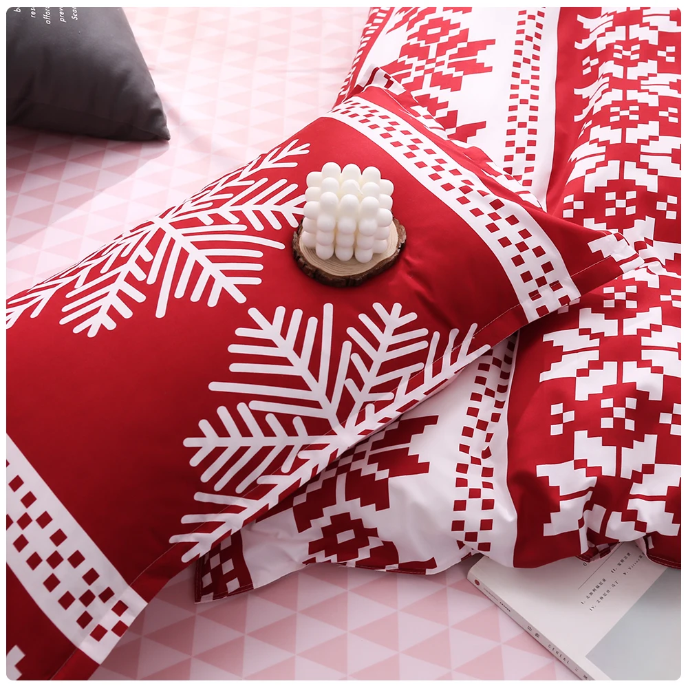 Sisher Merry Christmas комплекты постельного белья постельное белье с принтом снежинки пододеяльник простыня одеяло из полиэстера набор один/queen/King