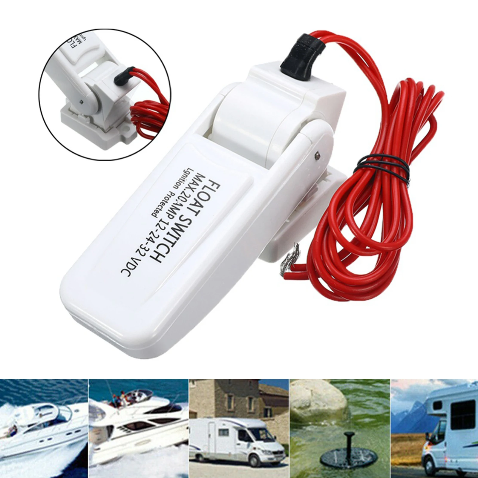 bilge pump marine water pump Automatic Electric Boat Marine Bilge Pump Float Switch Water Level Controller DC Flow Sensor Switch