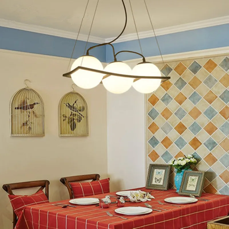 

Modern LED chandeliers living room suspended lamp loft luminaires Nordic dining room lighting Glass ball hanging lights