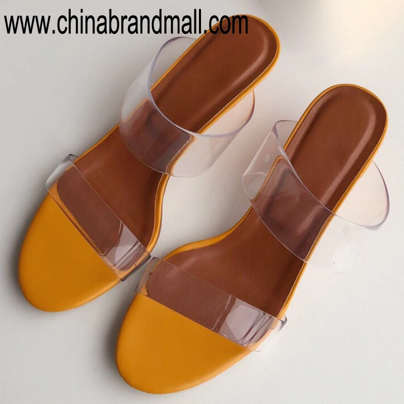 

High Heel Slipper 2019 Upper Transparent Shoes Colors Summer Shoes Women Fashion Women Slipper