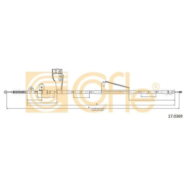 Трос Стояночного Тормоза Задн Прав Nissan Navara D40l P/Up All 7/08- Cofle арт. 17.0369