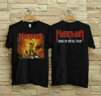 

RARE MANOWAR Kings Of Metal VTG T Shirt reprint 1989 new size S-4XL Short Sleeve Hip Hop Tee T Shirt top tee