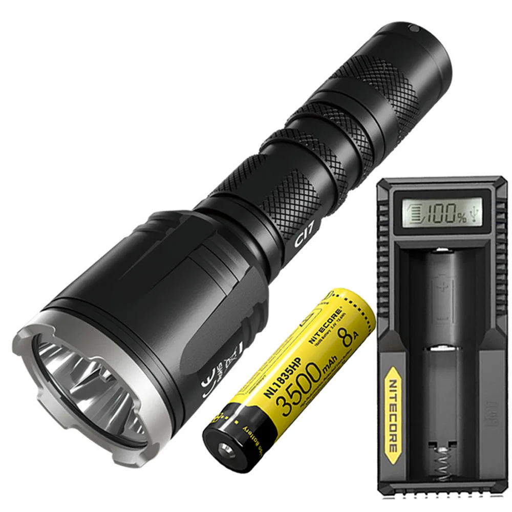 NITECORE CI7 Тактический ИК-фонарик комплект 4* CREE XP-G3 S3+ 4* SST-10-IR светодиодов Макс 2500 люмен 7000 МВт открытый охотничий фонарь - Испускаемый цвет: CI7 NL1835HP UM10