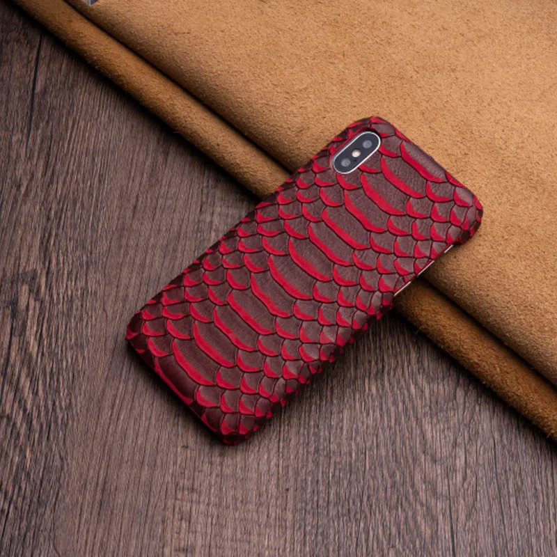 Цветной рисунок Змеиный чехол для телефона для IPhone X XS Max XR для Apple 5 5S SE 6 6S 7 8 Plus защитный чехол для телефона чехол - Цвет: Red