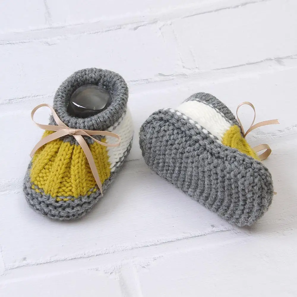 Newborn First Walkers for Baby Boys Girls Crib Shoes Super Soft Anti-Slip Knitted Toddler Infantil Prewalker 0-24M Kids Footwear