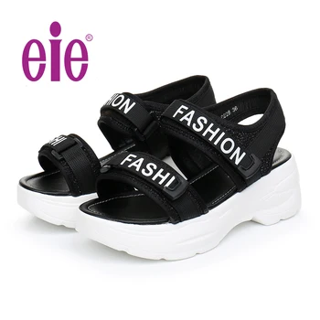 

EIE Fashion Women's Sandals Open-toed Beach Shoes Platform Shoes Summer Shoes Outdoor Breathable Textile Sports Sandals Ladies