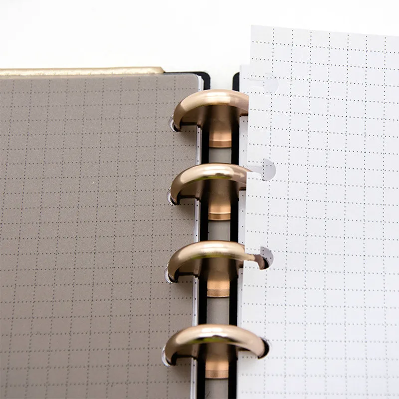 6PCS 24mm Aluminum Alloy Material Binding Ring Metal Buckle Mushroom Hole Notepad Special Ring loose-leaf Disc Binding Book