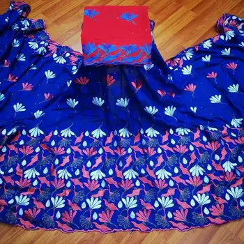 

7 yard Swiss lace fabric 2019 latest heavy beaded embroidery African cotton fabrics Swiss voile lace popular Dubai style