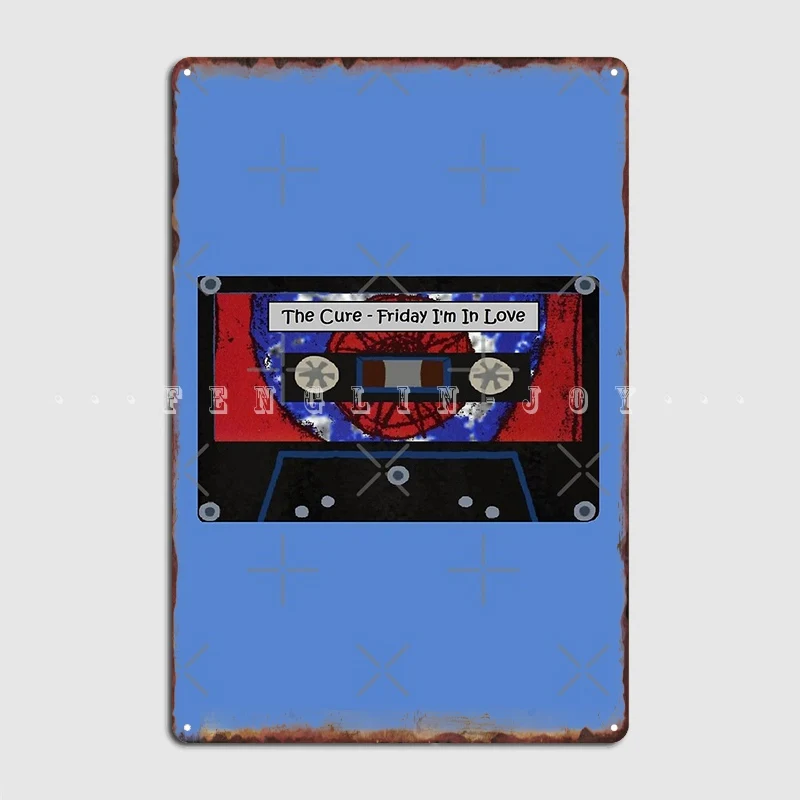 

The Cure Friday I'm In Love Metal Sign Cinema Living Room Home Personalized Painting Décor Tin Sign Poster