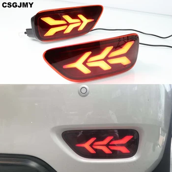 

CSGJMY Multi-function Car LED Rear Bumper Reflector Fog Lamp Brake Light Moving Turn Signal light For Nissan Patrol 2012-2019