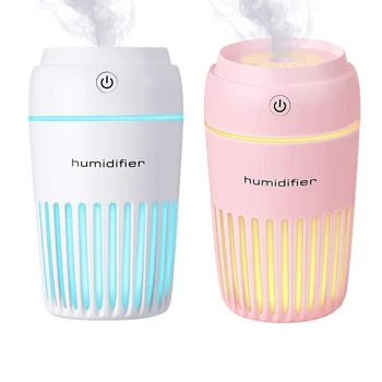 

2 Set Aromatherapy Essential Oil Diffuser,300Ml Portable Usb Ultrasonic Cool Mist Humidifier Auto Shut-Off and 7 Fascinating Led