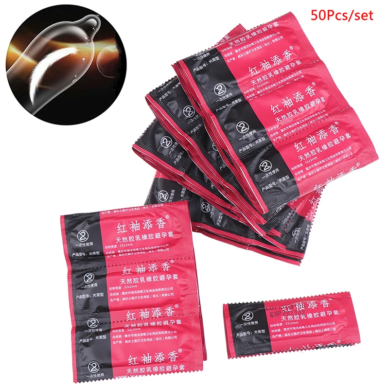 50Pcs Wholesale Condoms Male Safe Large Lubricant Condoms Sexual Female Contraceptive