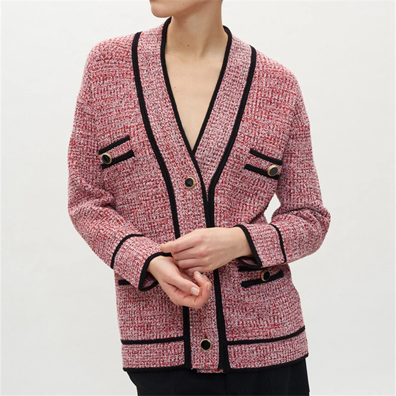 Best Price Women Cardigan Striped Loose V-Neck Button Pockets Knitted Sweater Coat Long Sleeve Top Oversize Outwear Autumn Winter Best Price Women Cardigan Striped Loose V-Neck Button Pockets Knitted Sweater Coat Long Sleeve Top Oversize Outwear Autumn Winter