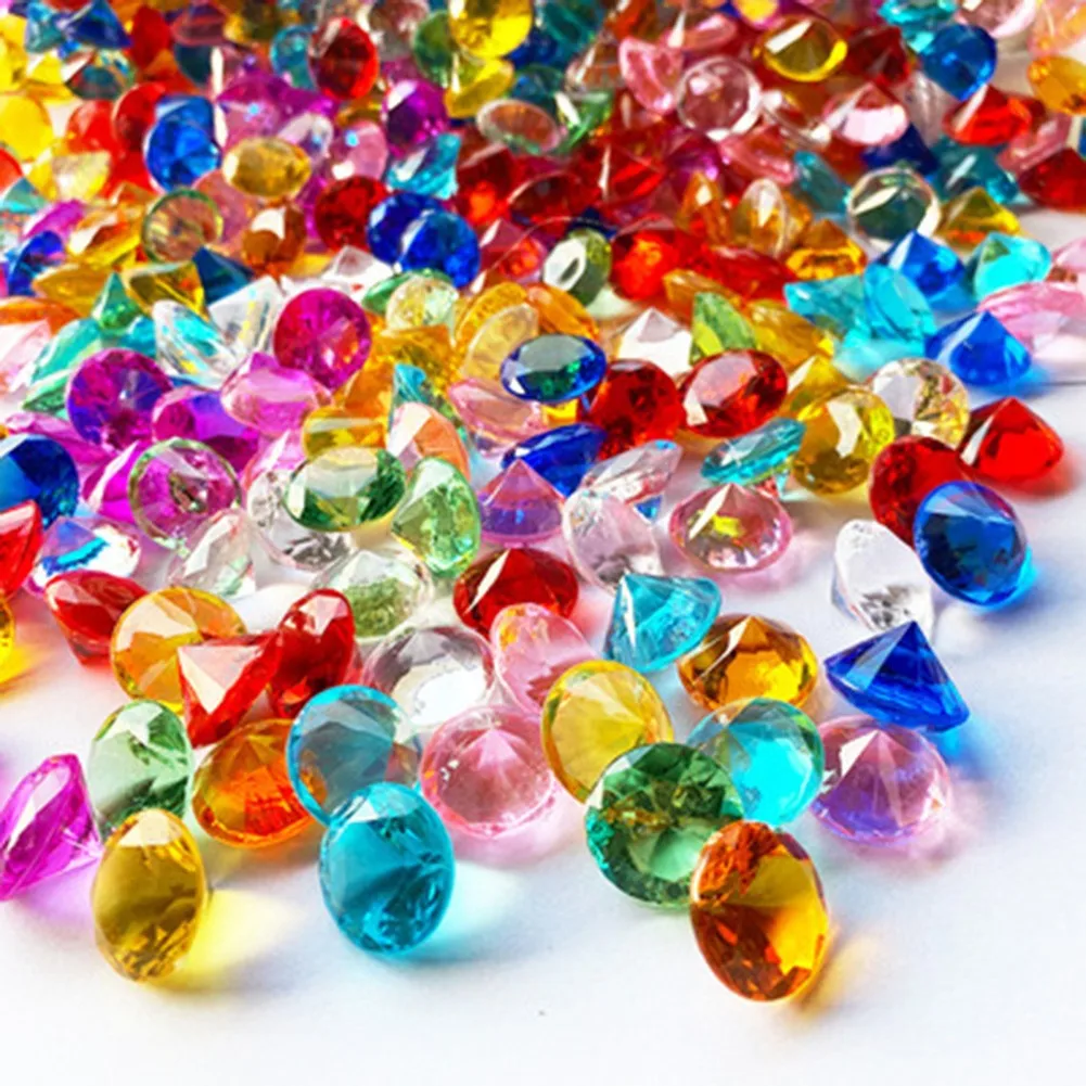 

100PC Faux Diamond Treasure Chest Pirate Acrylic 20MM Crystal Gems Filler Props Party DIY Decorations