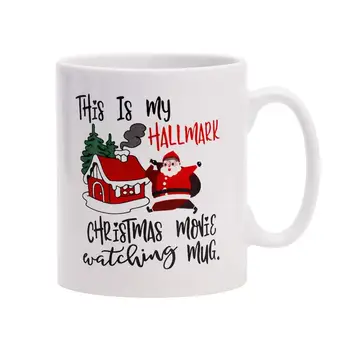 

Coffee Mug This Is My Hallmark Christmas Movie Watching Mug Tea Cup Ceramic Coffee Mug for Christmas Gift Brithday Gift or Daily
