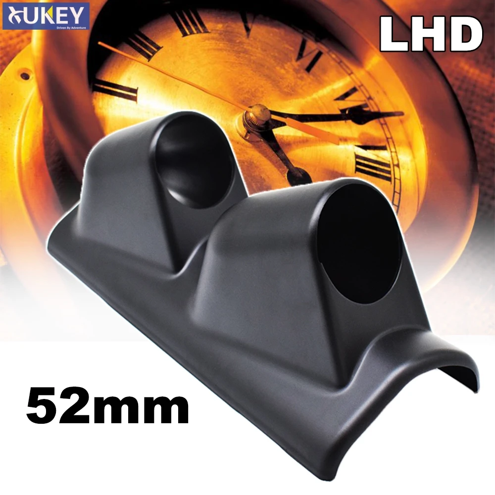 Gauge Pod 2" 52mm A Pillar Double Hole Mount Holder LHD Dashboard Water Temp Volt Tachometer Oil Pressure EGT Air Fuel Ratio |
