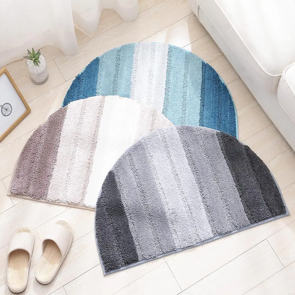 

Half Round Floor Rug Mat Non-Slip Kitchen Bedroom Toilet Doormat Keeps your Floors Clean Circle Mat Gradient Pattern Soft Touch