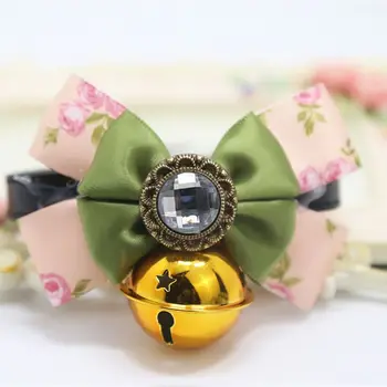 

6 Pcs Double Layer Pet Bow Bell Collar Ties Xmas Large Neckties Bow Ties Cat Festival Collar for Small Medium Dog