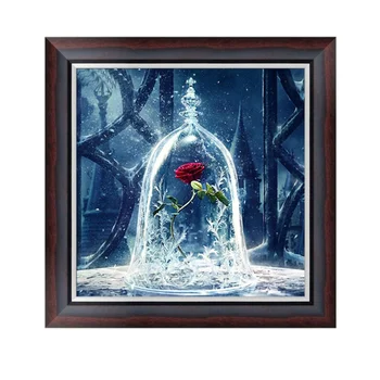 

Handmade DIY Diamond Embroidery Painting Wall Decoration Needlepoints Counted Cross Stitch Kits (Rose)