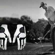 1 шт. перчатки для гольфа мужские для левой и правой руки мягкие дышащие из чистой овчины с противоскользящими гранулами перчатки для гольфа для мужчин