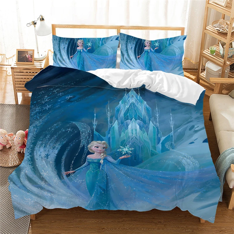 Замороженные постельные принадлежности Анна и королева Эльза King size постельный комплект для девочек пододеяльник наволочки одеяло постельные принадлежности s