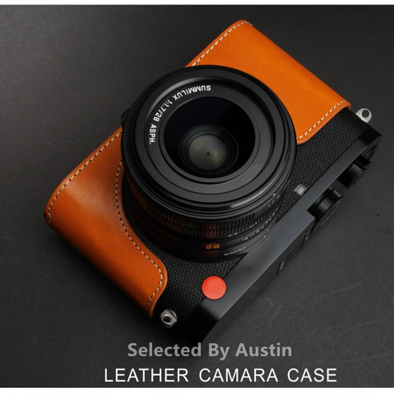 Funda de cuero para cámara, bolso para Leica Q2, Funda de cuero hecha a mano|Bolsos  para cámara/vídeo| - AliExpress